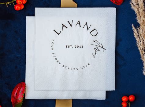 custom beverage napkins with logo.